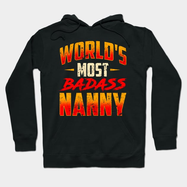 Awesome World's Most Badass Nanny Cute Babysitter Hoodie by theperfectpresents